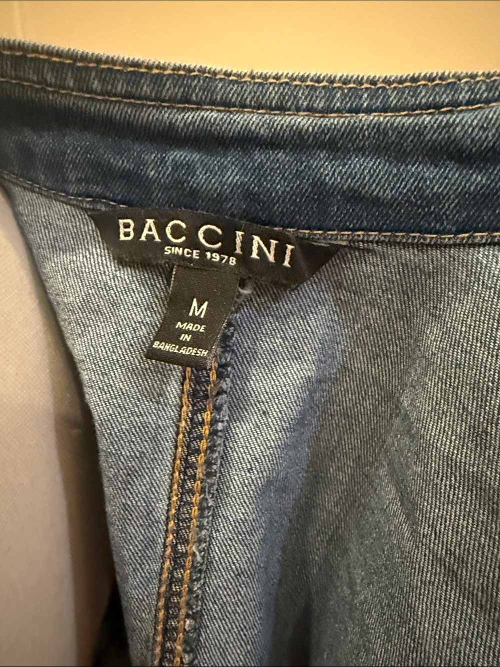 Baccini Dark Blue Military-Inspired Denim Jacket - Picture 2 of 4